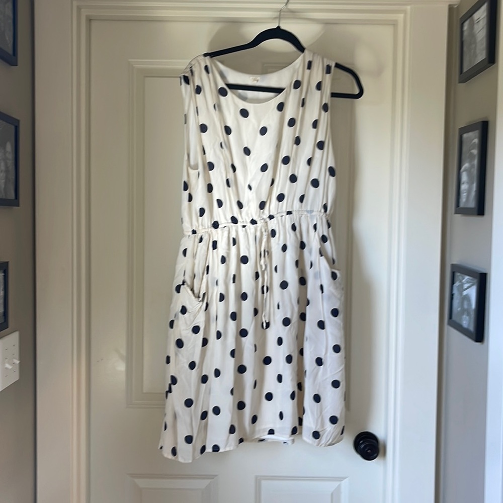 SOLD Silk J Crew polka dot dress